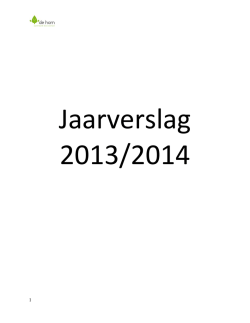 Jaarverslag 2014