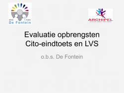 Evaluatie opbrengsten Cito-eindtoets en LVS