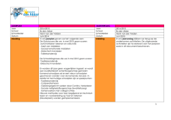 JAARPLAN JAARVERSLAG Jaar School Schoolleider