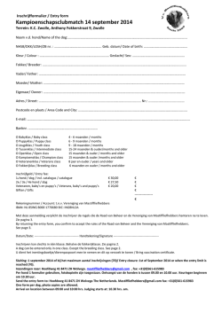 Kampioenschapsclubmatch 14 september 2014