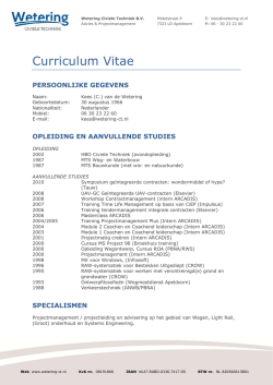Download mijn CV als PDF - Wetering Civiele Techniek BV