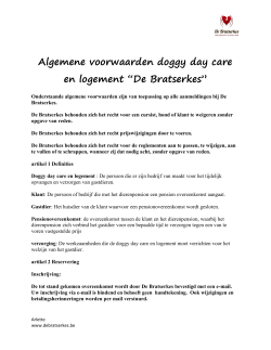 Algemene voorwaarden doggy day care en logement “De Bratserkes”