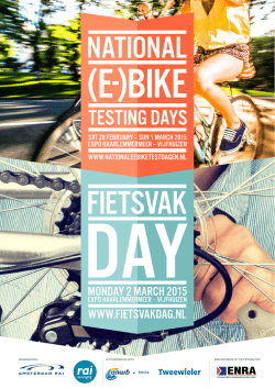organisation: in cooperation with: main sponsor of the fietsvak day