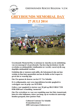 greyhounds memorial day 27 juli 2014