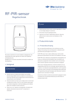 RF-PIR-sensor - Itho Daalderop