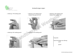 Strekoefeningen vingers - Handtherapie Westland