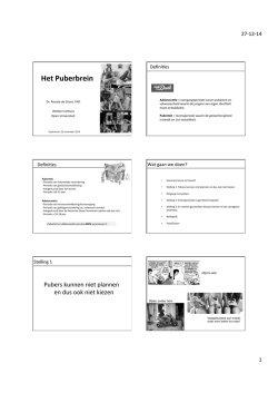 Het Puberbrein - DSpace at Open Universiteit
