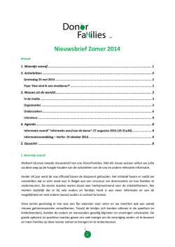 Download hier de nieuwsbrief - Zomer 2014