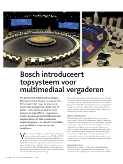 Bosch introduceert topsysteem voor multimediaal vergaderen
