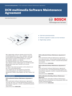 DCN multimedia Software Maintenance Agreement