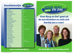 Flyer - Voor Berg en Dal
