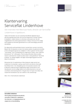 Interview Directie Serviceflat Lindenhove