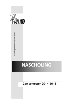 NASCHOLING 2de semester 2014-2015