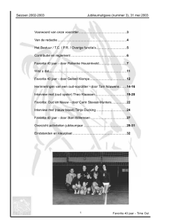 2003-05 jubileumuitgave - Volleybalvereniging favorita