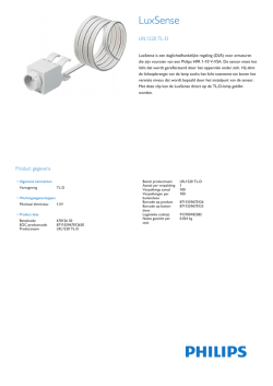 Product Leaflet: LuxSense is een daglichtafhankelijke regeling (DLR