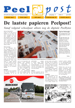 Peelpost - jaargang 3 editie 4 - 2014