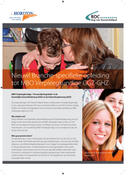 Flyer MBO Verpleegkundige GGZ-GHZ