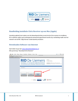 Handleiding installatie Citrix Receiver op een Mac