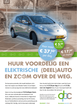 huur voordelig een elektrische (deel)auto en zoom over de weg.
