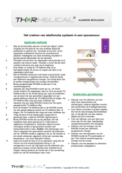 Het cre&euml;ren van lateifunctie systeem in een spouwmuur