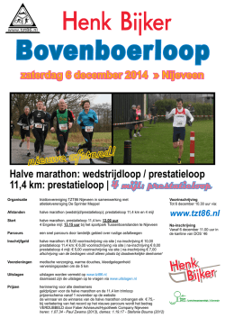 Halve marathon: wedstrijdloop / prestatieloop 11,4 km