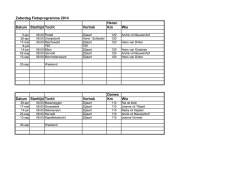 Zaterdag Fietsprogramma 2014 Heren Datum Starttijd