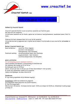 infobrochure voor leden Kontich