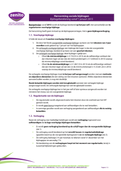 Hervorming sociale bijdragen Bĳdrageberekening