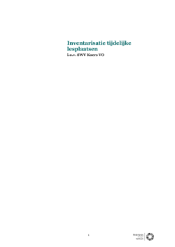 Inventarisatie tijdelijke lesplaatsen