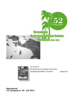 nieuwsbrief juli 2014 - De Vereniging Nederlands Nieuw