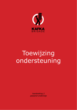 Handreiking Toewijzing ondersteuning