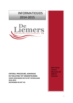 INFORMATIEGIDS 2014-2015 - Samenwerkingsverband De Liemers