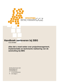 Handboek aanleveren bij SBG
