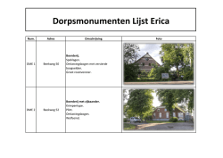 Dorpsmonumenten Lijst Erica