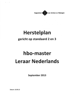 rapport herstel HAN hbo-ma Leraar Nederlands