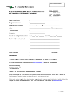 inlichtingenformulier tijdelijk vertrek naar