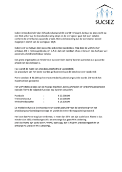 Indien iemand minder dan 35% arbeidsongeschikt wordt verklaard