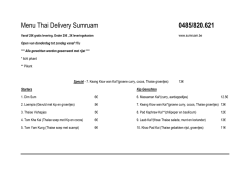 Download Menu - Thai delivery Sumruam