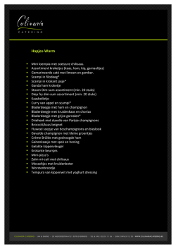 Hapjes-Warm - Culinaria Catering