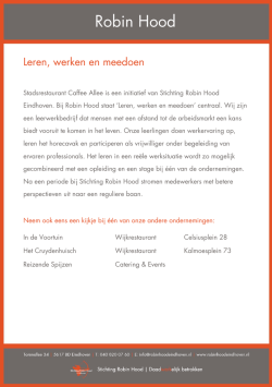 hier - Stichting Robin Hood Eindhoven