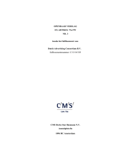 Dutch Advertising Consortium B.V. - faillissement