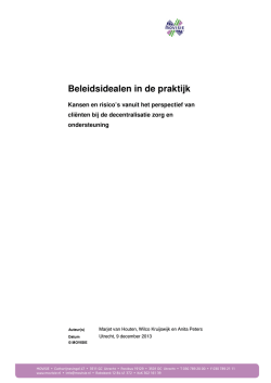 Beleidsidealen in de praktijk - RVZ