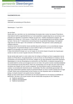 Informatie Philip Morris. Voorstel