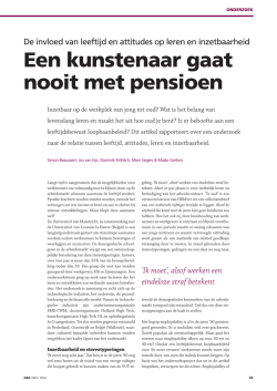 Een kunstenaar gaat nooit met pensioen