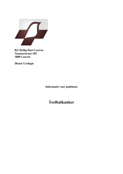 brochure teelbalkanker - Dr. Breugelmans Urologie