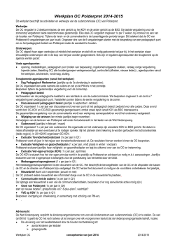 Werkplan OC Polderpret 2014-2015