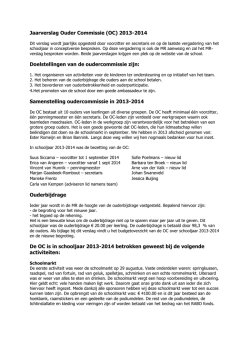 Jaarverslag OC 2013-2014 - Koningin Julianaschool