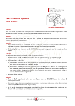 DSH/DiD-Masters reglement
