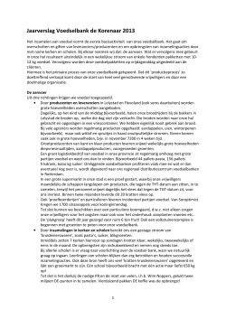 Jaarverslag Voedselbank de Korenaar 2013 - Stichting IDO