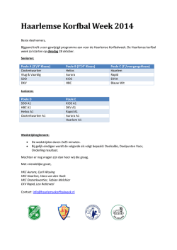Haarlemse Korfbal Week 2014